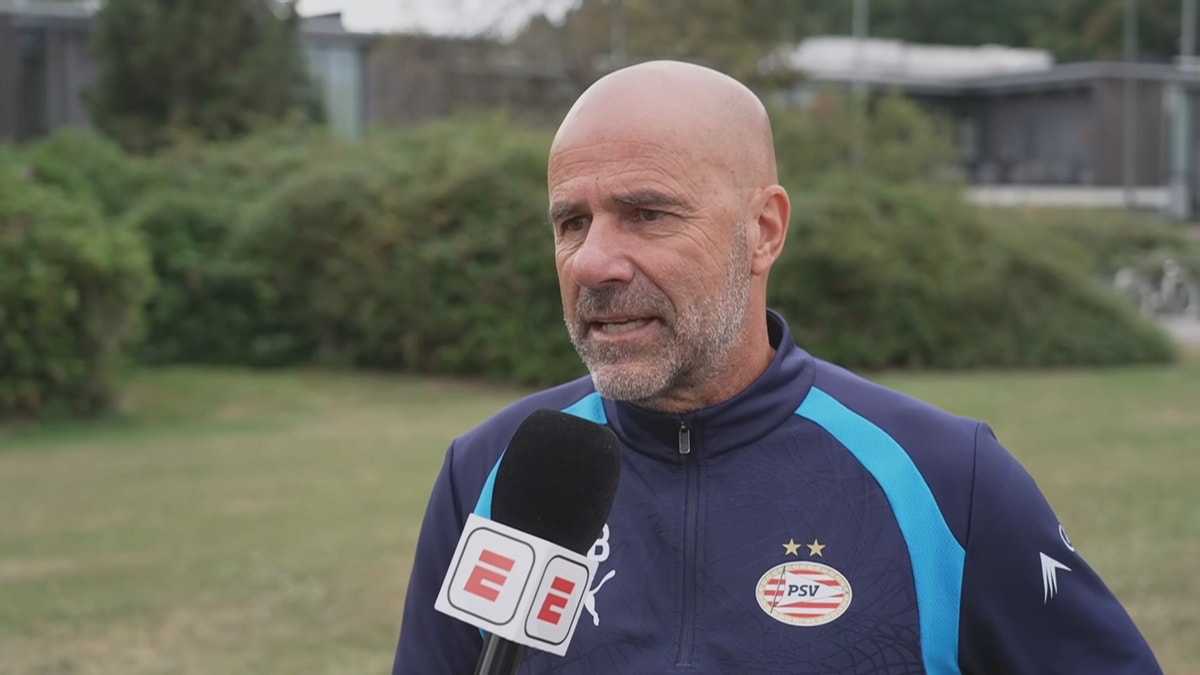 Peter Bosz voor de camera van ESPN