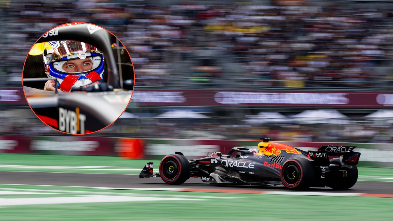 Max Verstappen tijdens de GP van Mexico