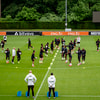 Het Nederlands elftal tijdens een training