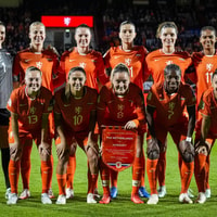 De opstelling van de Oranje Leeuwinnen