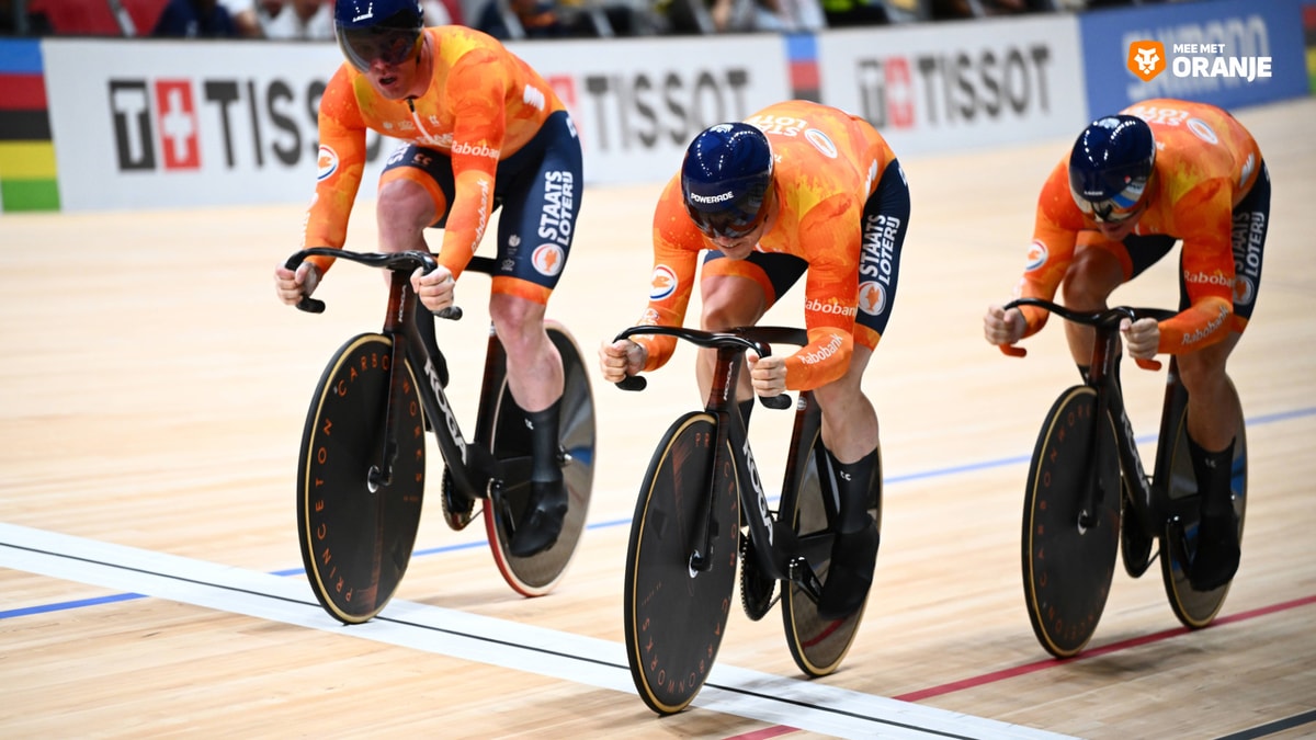 Harrie Lavreysen, Jeffrey Hoogland en Roy van den Berg pakken zevende wereldtitel