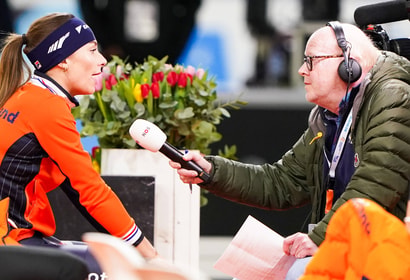 Femke Kok wordt geïnterviewd door Bert Maalderink