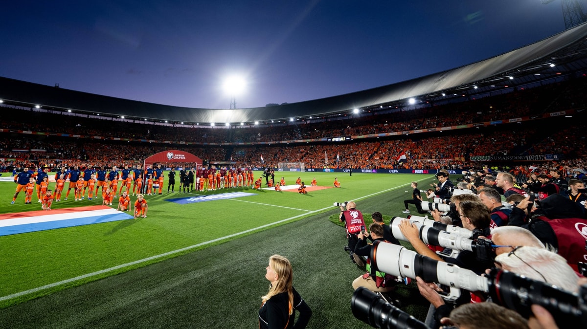 Alle aanwezige media bij de wedstrijd Nederland tegen Polen
