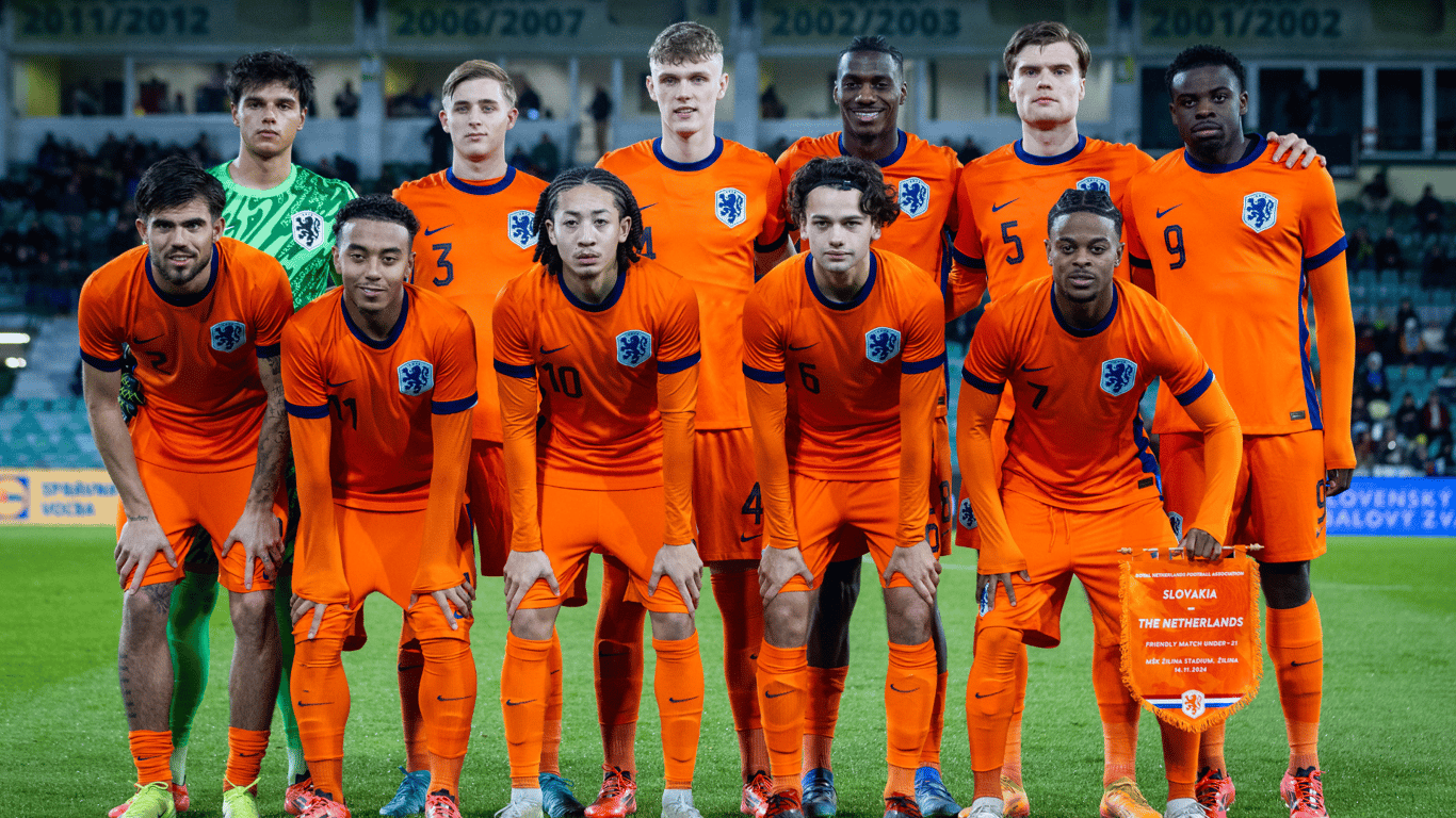 De basiself van Jong Oranje voor de oefeninterland tegen Jong Slowakije