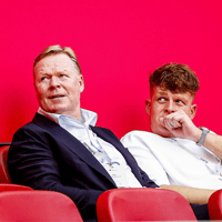 Ronald Koeman met zijn zoon Ronald Koeman junior