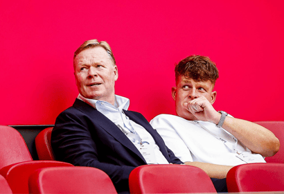 Ronald Koeman met zijn zoon Ronald Koeman junior