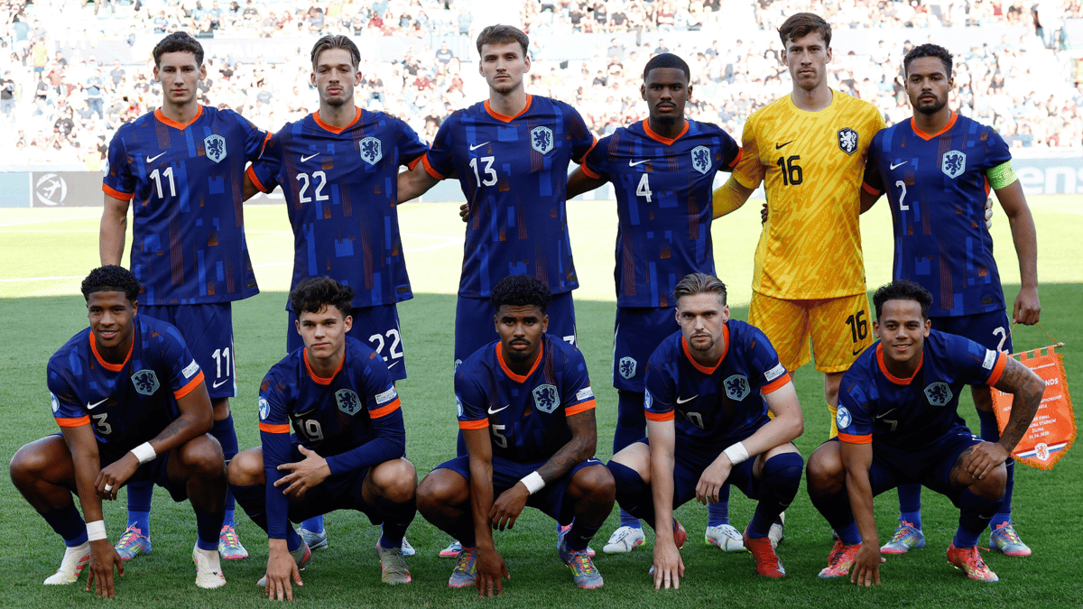 De opstelling van Jong Oranje tegen Jong Portugal