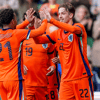 Jong Oranje viert de treffer van Luciano Valente