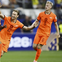 Crysencio Summerville scoort tijdens Nederland - Japan