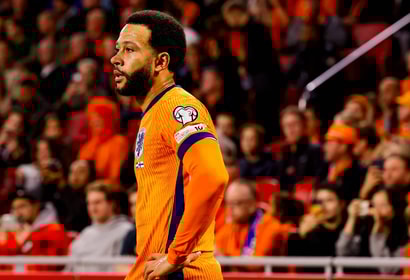 Teleurstelling bij Memphis Depay