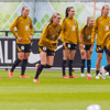 De Oranje Leeuwinnen tijdens de training 