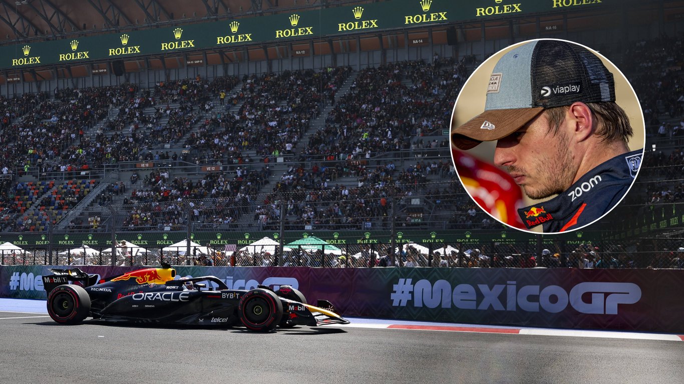 Max Verstappen tijdens de GP van Mexico