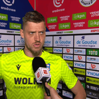 Andries Noppert voor de camera van ESPN