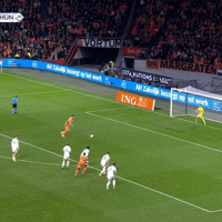 Wout Weghorst benut een penalty vlak na een medische calamiteit tijdens Nederland - Hongarije