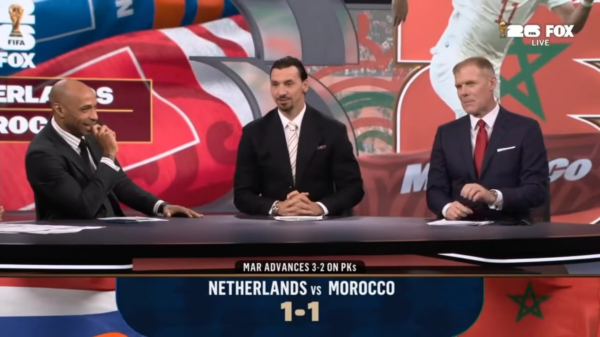 Zlatan Ibrahimovic en Thierry Henry verbazen zich over de tactiek van Oranje tegen Marokko.