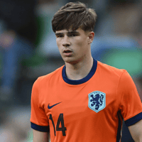 Wouter Goes in het shirt van Jong Oranje