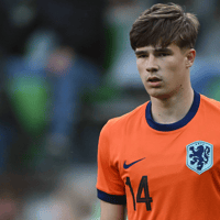 Wouter Goes in het shirt van Jong Oranje