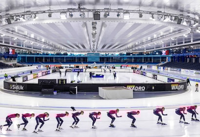 Thialf, het decor van het NK Sprint en het NK Allround