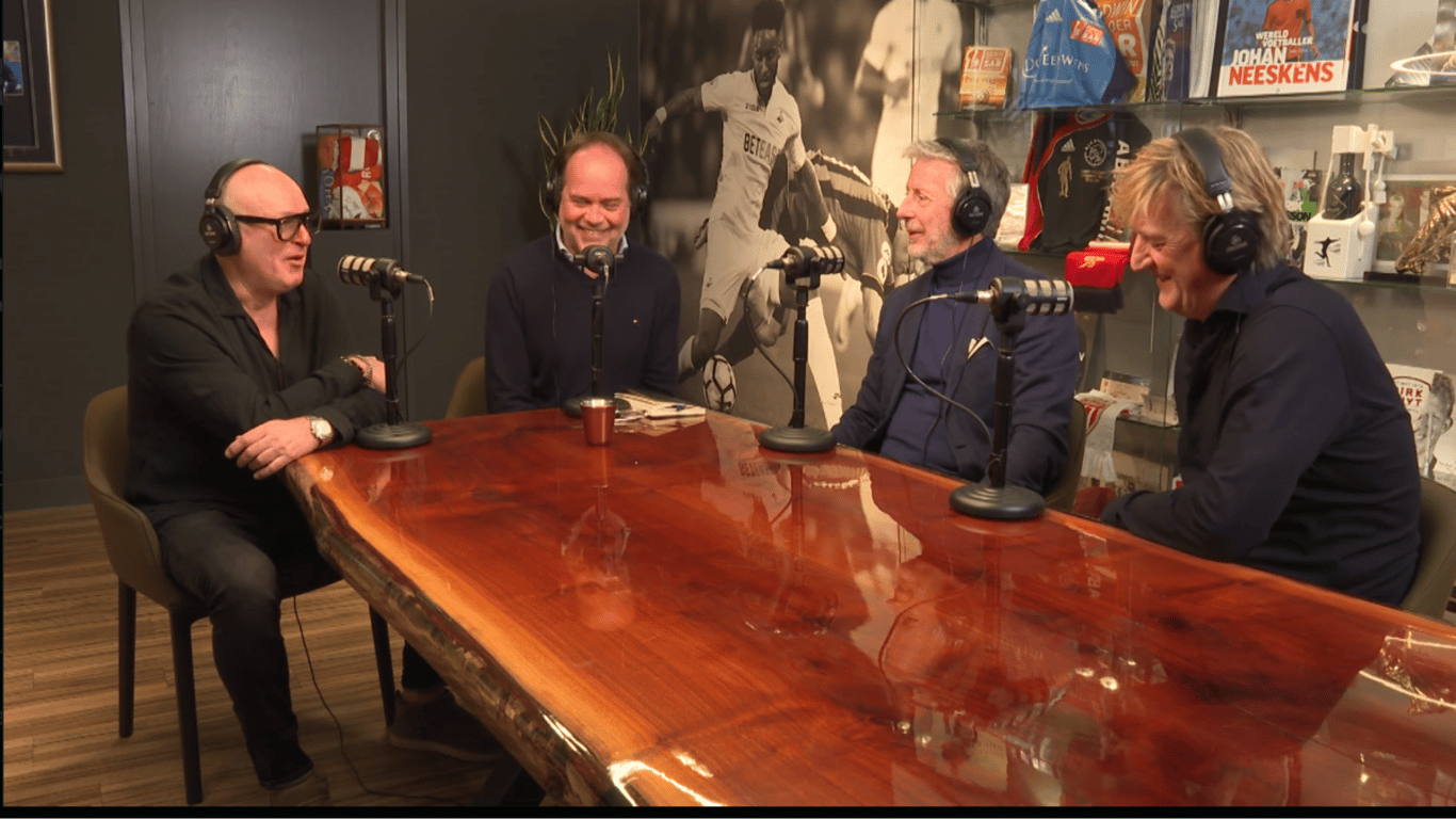 René van der Gijp, Michel van Egmond, Rob Jansen en Wim Kieft