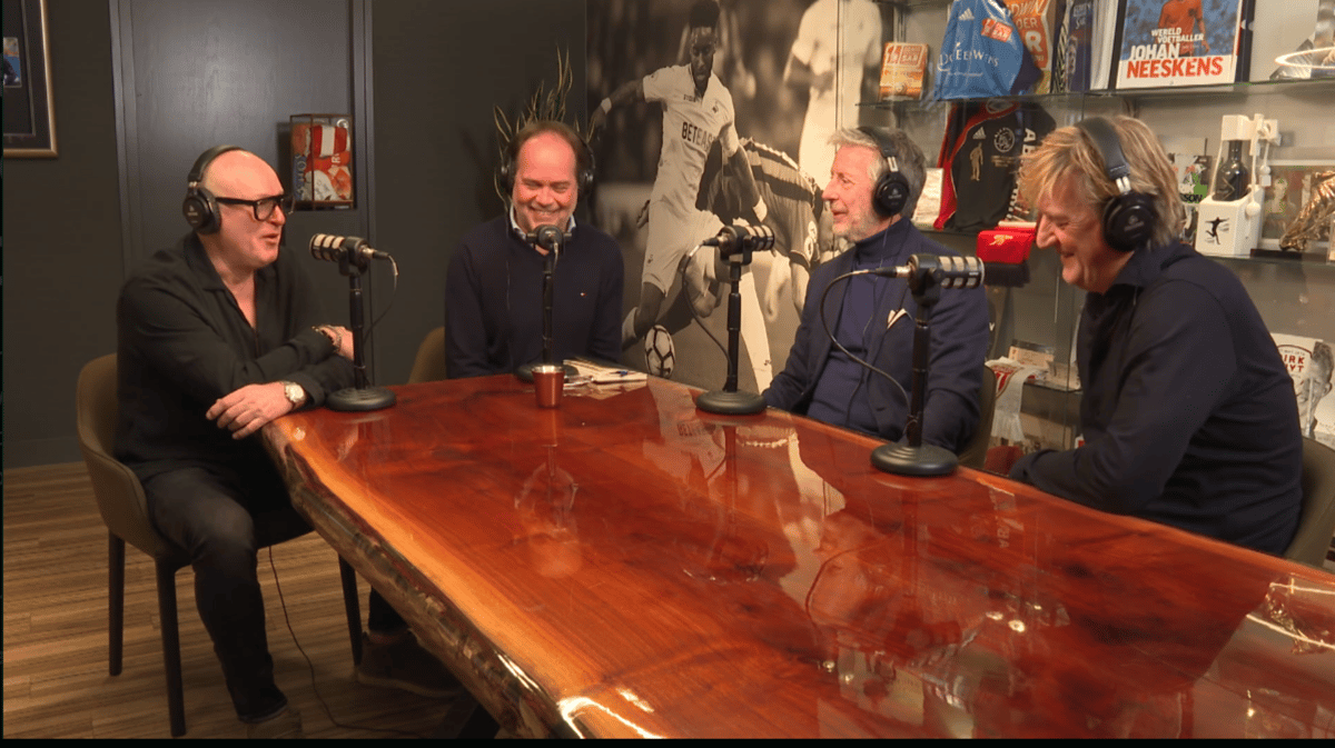 René van der Gijp, Michel van Egmond, Rob Jansen en Wim Kieft