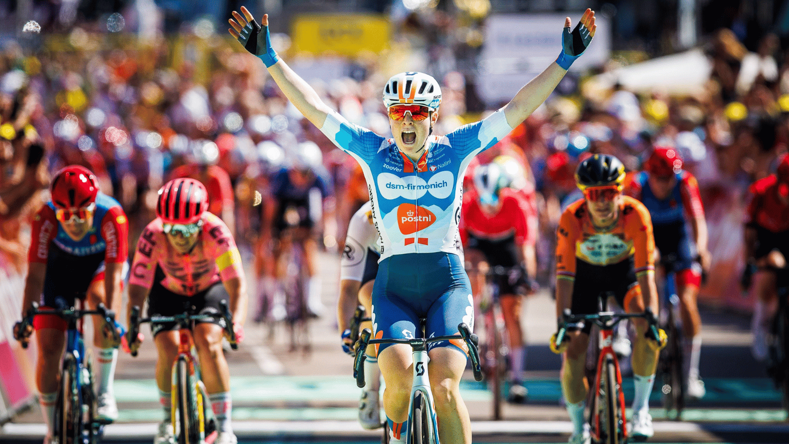 Charlotte Kool, Tour de France, Tour de France Femmes, Ronde van Frankrijk, wielrennen, Team DSM-Firmenich, gele trui