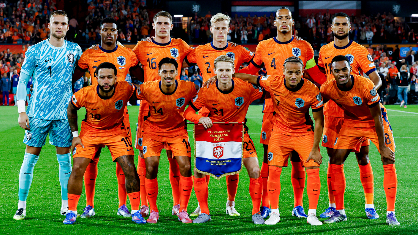 De opstelling van het Nederlands elftal tegen Polen