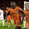 Denzel Dumfries scoort voor het Nederlands elftal