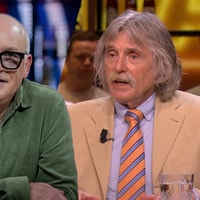 René van der Gijp en Johan Derksen tijdens een uitzending van Vandaag Inside 