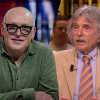 René van der Gijp en Johan Derksen tijdens een uitzending van Vandaag Inside 