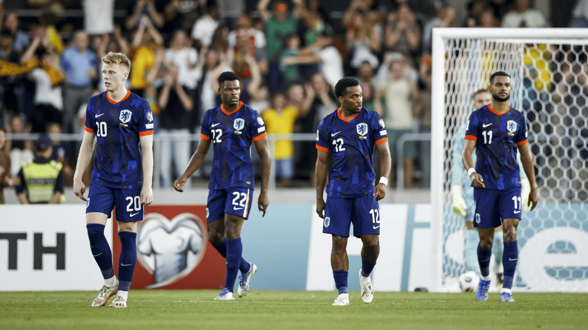 Teleurstelling bij het Nederlands elftal