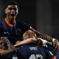 Oranje O19 viert feest