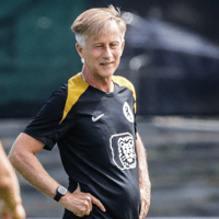 Andries Jonker, bondscoach van de Oranje Leeuwinnen