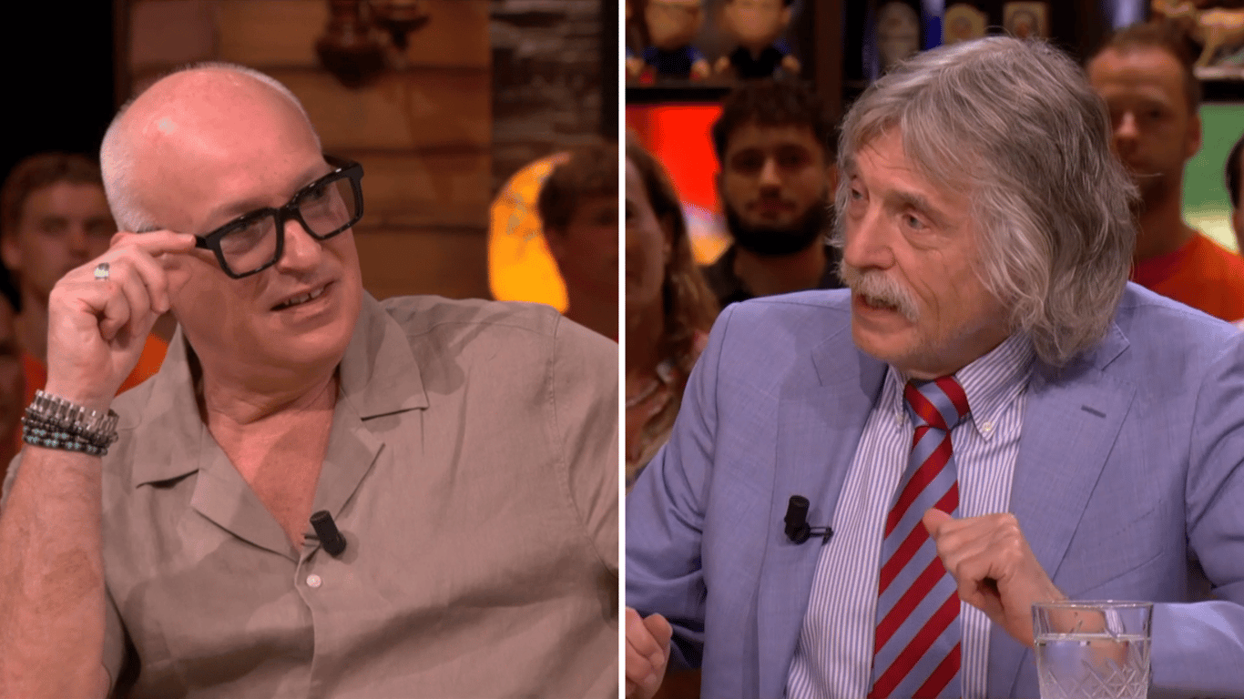 Johan Derksen en René van der Gijp bij Vandaag Inside Oranje op SBS 6