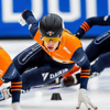 Jens van 't Wout in actie met de shorttrackploeg