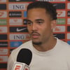 Justin Kluivert voor de camera van ESPN