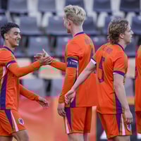 Jong Oranje viert een treffer