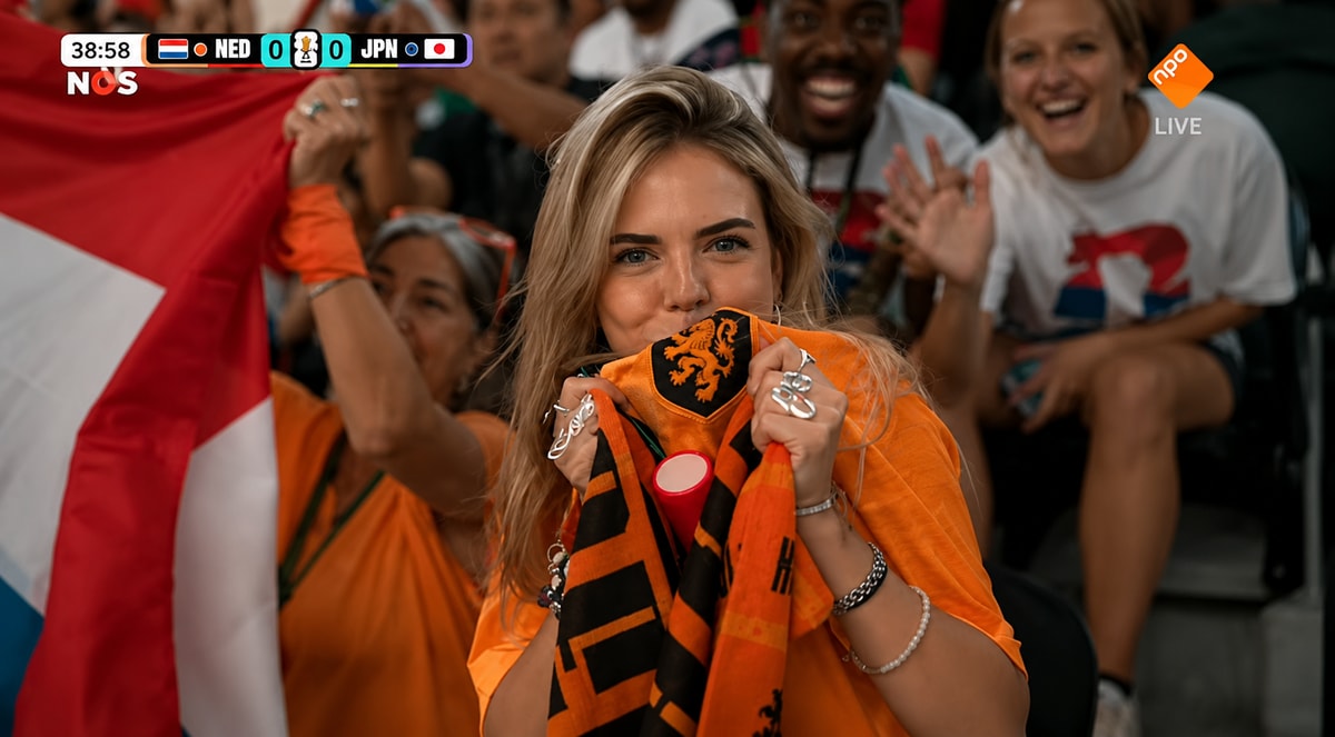 Camila Benen (23), de Oranjefan die viraal ging tijdens Nederland - Japan