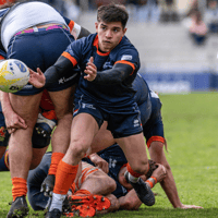 Oranje rugby in actie