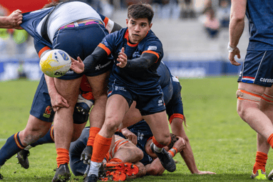 Oranje rugby in actie