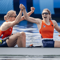  Ymkje Clevering, Veronique Meester, twee-zonder, roeien, Olympische Spelen, Parijs 2024, TeamNL, goud