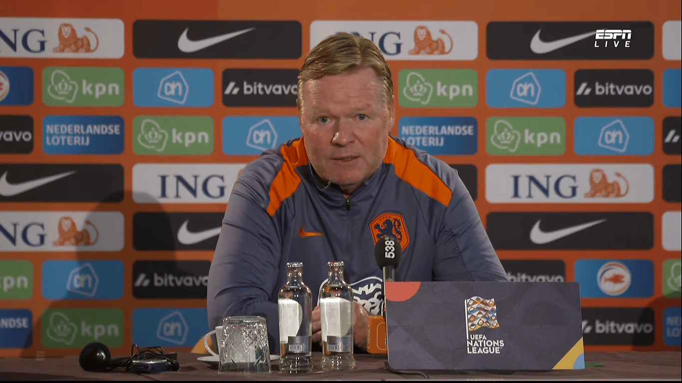 Ronald Koeman, bondscoach van het Nederlands elftal