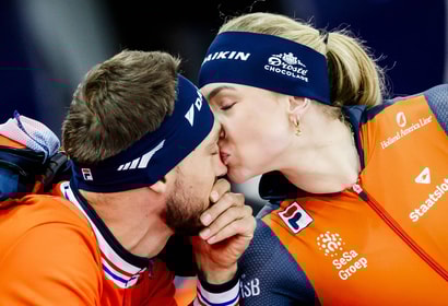 Kjeld Nuis heeft een relatie met Joy Beune