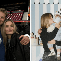 Frenkie de Jong met zijn vrouw Mikky Kiemeney en zoontje Miles