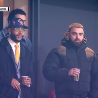 Memphis Depay was aandachtig toeschouwer bij Nederland - Noorwegen