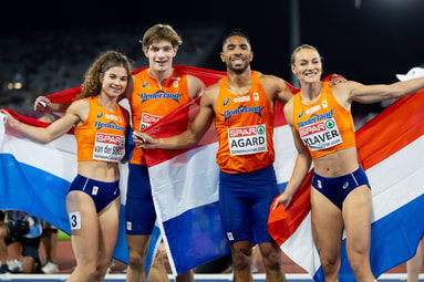 Nederland heeft bij de EK atletiek brons veroverd op de 4x400 meter gemengd.