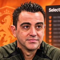 Xavi Hernández en de selectie van het Nederlands elftal