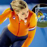 Jutta Leerdam krijgt een kopstoot