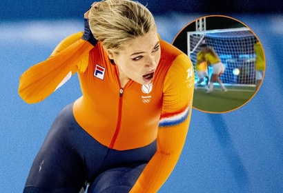 Jutta Leerdam krijgt een kopstoot