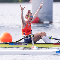 Karolien Florijn, goud, skiff, eenpersoonsboot, roeien, Olympische Spelen, Parijs 2024, TeamNL