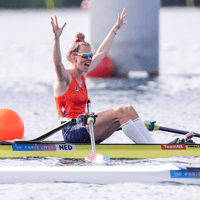 Karolien Florijn, goud, skiff, eenpersoonsboot, roeien, Olympische Spelen, Parijs 2024, TeamNL